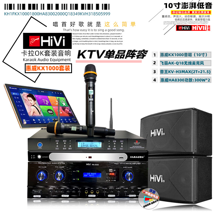 Hivi Kx1000 Set Home Professional Karaoke Karaoke Machine Karaoke Card Bag Speaker Home Theater Ktv Audio