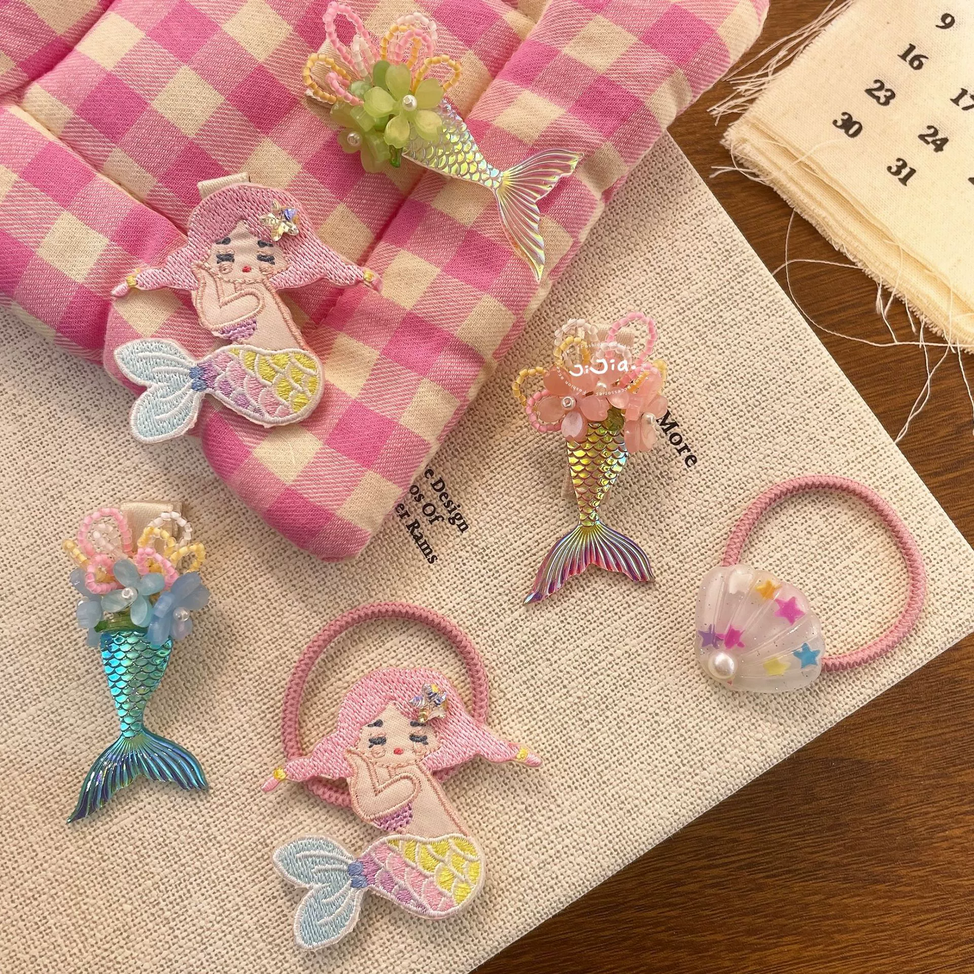 Бисерный браслет, милый детский заколка для волос, изысканный аксессуар для волос, корейский стиль