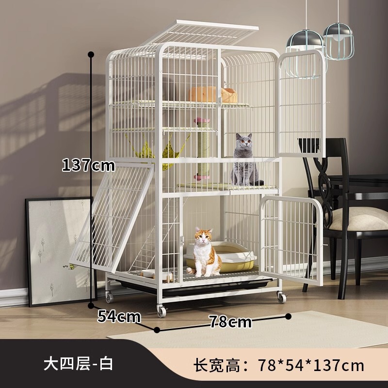 猫ケージ家庭用屋内特大フリースペース猫ヴィラトイレ一体型猫城猫ケージ猫クライミングフレームハウス|undefined