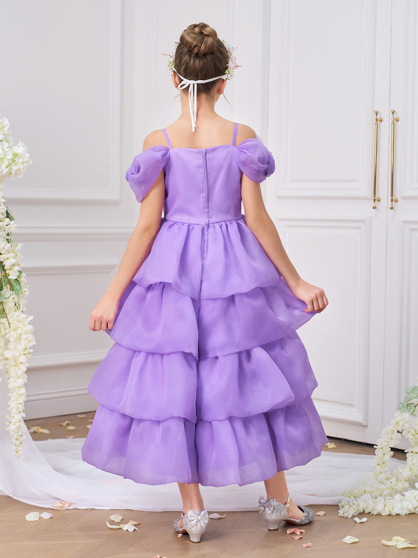 2026 nuevo vestido de niñas transfronterizo vestido de princesa vestido de cumpleaños vestido de pastel de chiffon vestido casual