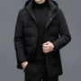 宽松中长款加厚男休闲羽绒服