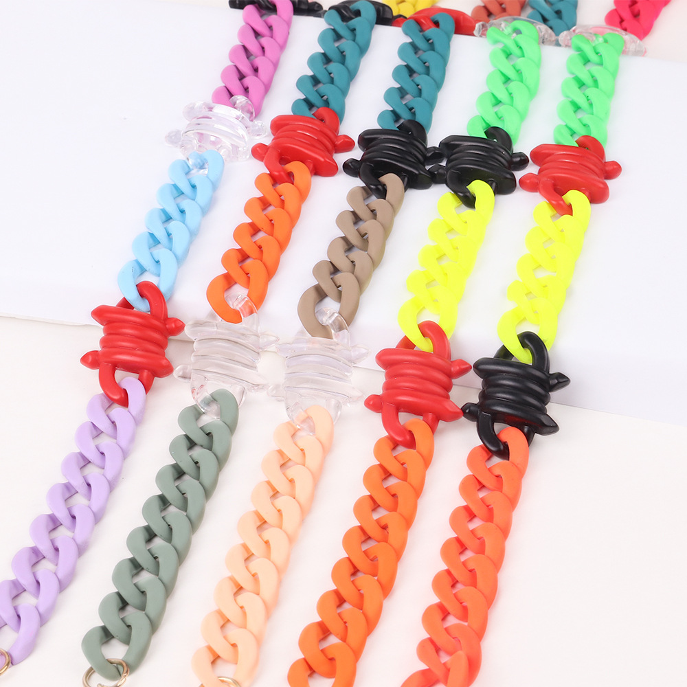 1 Piece Fashion Colorful Arylic Patchwork Unisex Choker