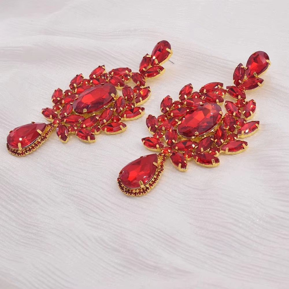 Luxury Statement Hoop Earrings For Women With Sparkling Diamonds_voghion.com