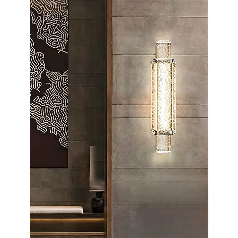 Iluminación de vestíbulo fondo de banquete de alta calidad sala de estar lámpara de pared de cristal sala de reuniones dormitorio cabecera sala de banquetes hotel fondo de pared
