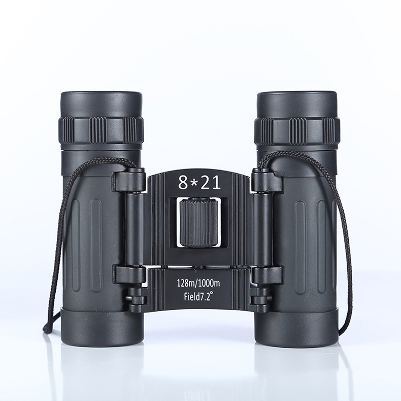 外贸出口批发促销8x21双筒老白干小望远镜 便携式金属镜筒户外