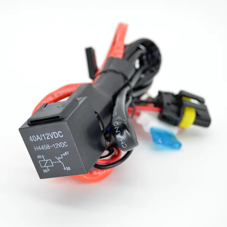 Luz transfronteriza de motocicleta de vehículo eléctrico haz de luz de alto haz modificado h4 grupo de líneas de luz de xenón línea de luz de vehículo eléctrico