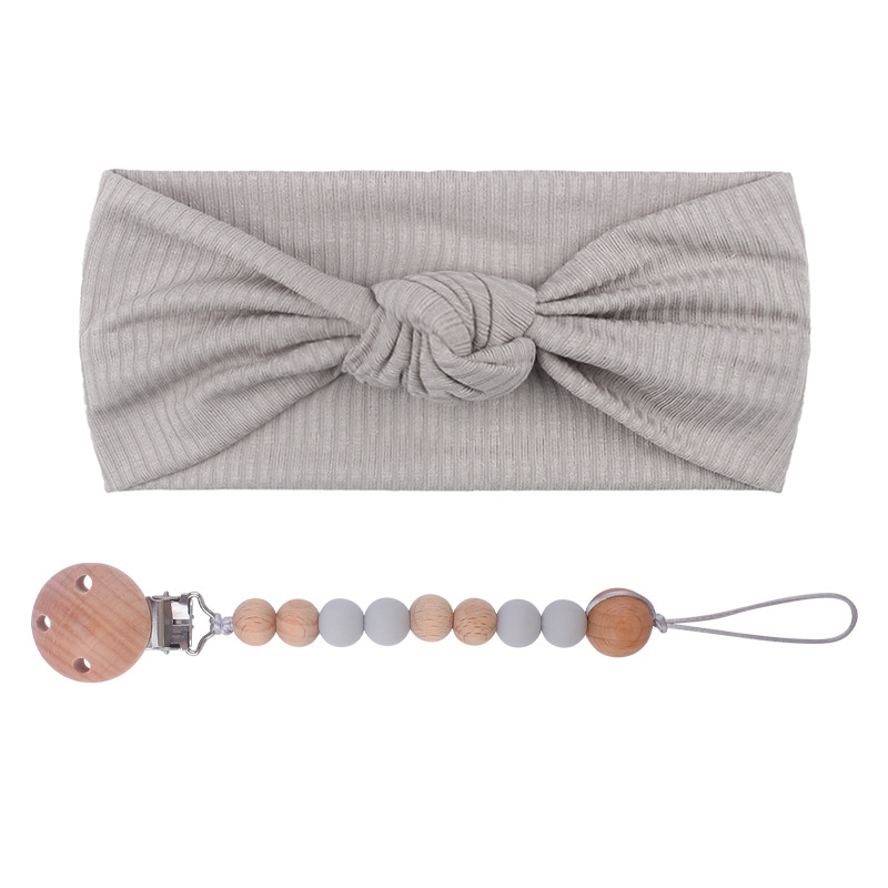 Bebé suministros bebé lindo pelo banda calmante bebé cuentas de silicona mordedor pezón cadena anti-caída traje de cadena Nuevo