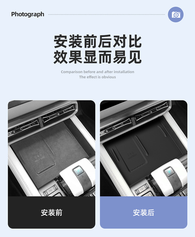 Suitable for Equation Leopard Titanium 3 Central Control Wireless Charging Silicone Anti-Slip Mat Car Protection Car Special Products Modification Accessories