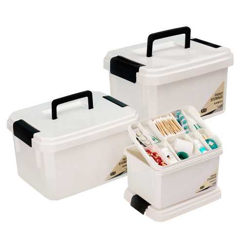 Plastic medicine box household large-capacity first-aid medicine box children's medicine storage box hospital pharmacy large medical box