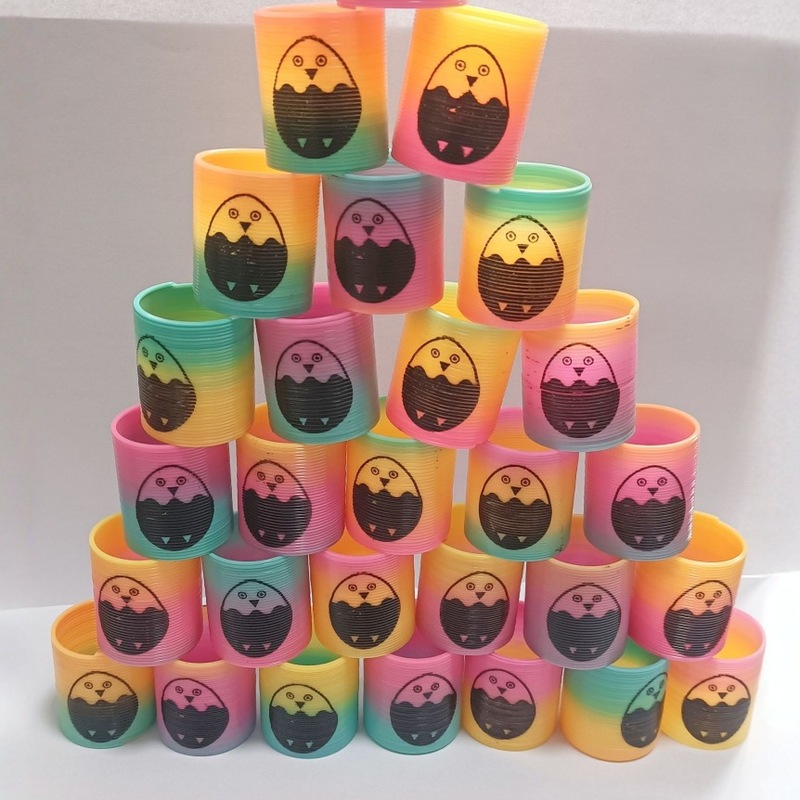 子供の魔力の虹の輪の表情の笑顔の虹のスプリングの輪の露店の弾力の積み重ねの輪の知育のノスタルジックなおもちゃ|undefined