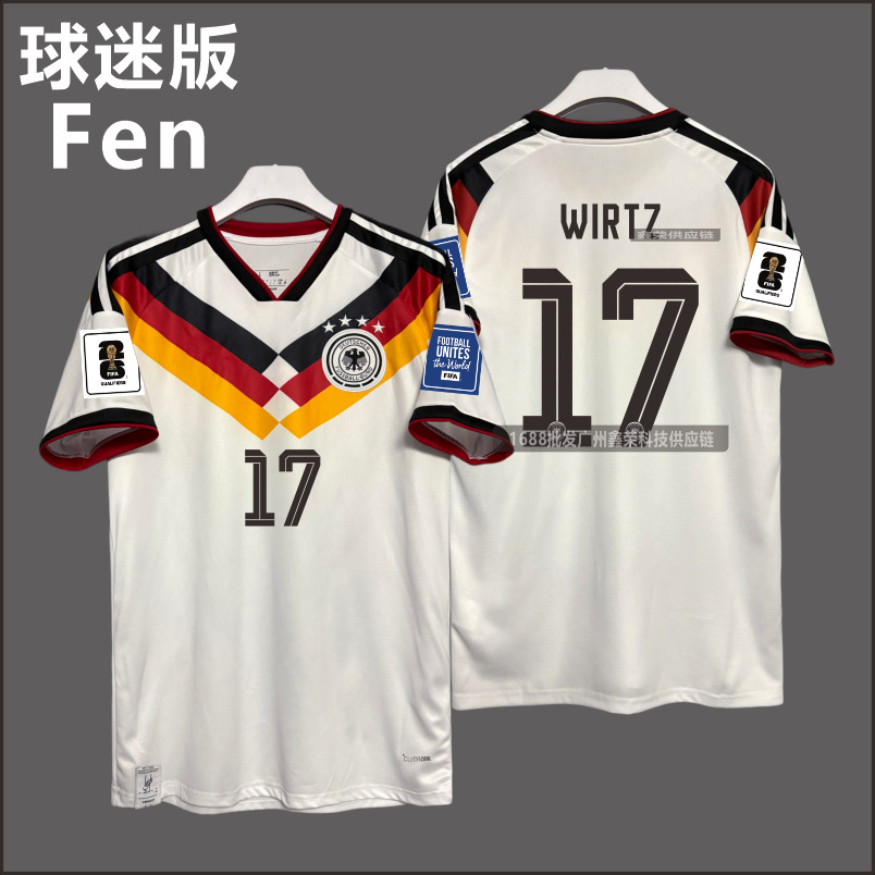 Camiseta de casa de la Copa del Mundo 2026 de Alemania No. 10 Muciara No. 17 Wirtz fan uniformes de fútbol al por mayor