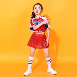 六一儿童啦啦队爵士舞演出服装小学生女童拉拉幼儿园亮片表演