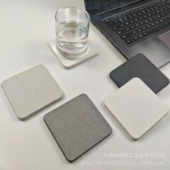 天然吸水珪藻泥純色空白コースターメーカー直売断熱素胚珪藻土茶コースター卸売り