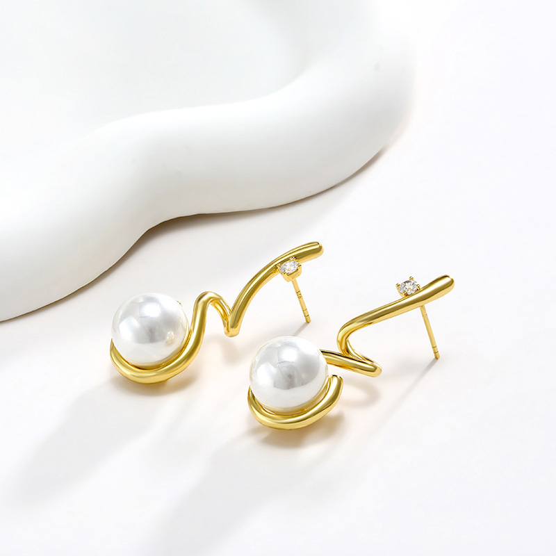 Xuking joyería simple rebordear pendientes para las mujeres 2023 nueva moda elegante pendientes francés retro imitación perla pendientes