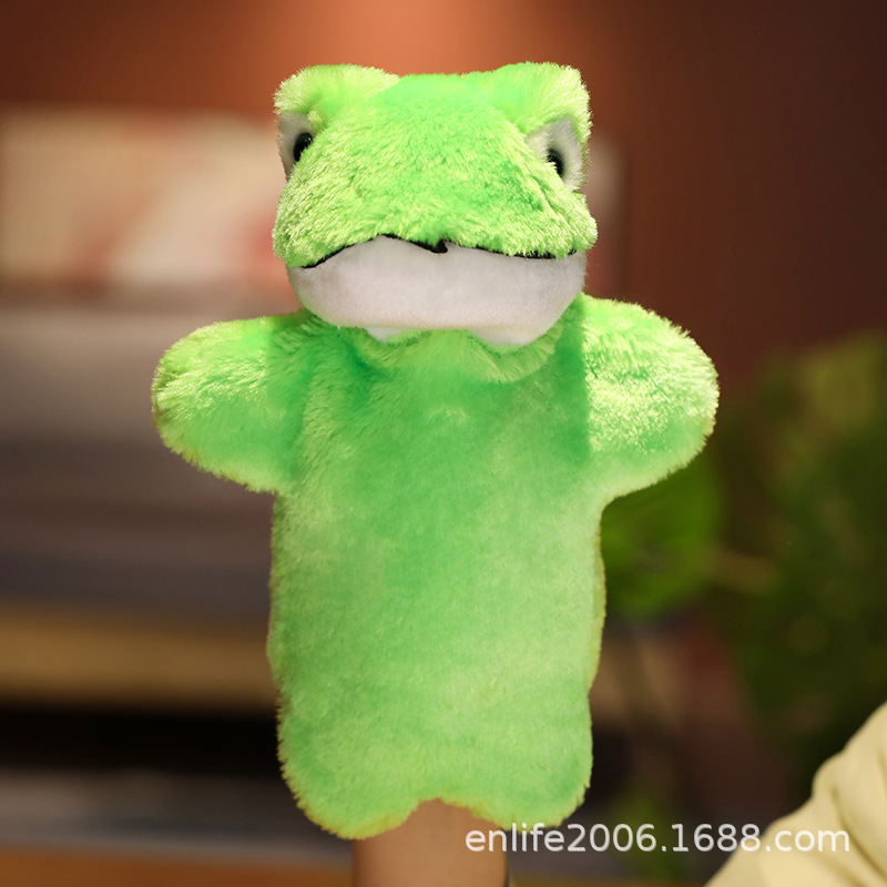 Conjunto de juguete de marioneta transfronteriza mano guantes de animales muñeca de conejo muñeca calmante muñeca de juguete muñeca mordedura marioneta