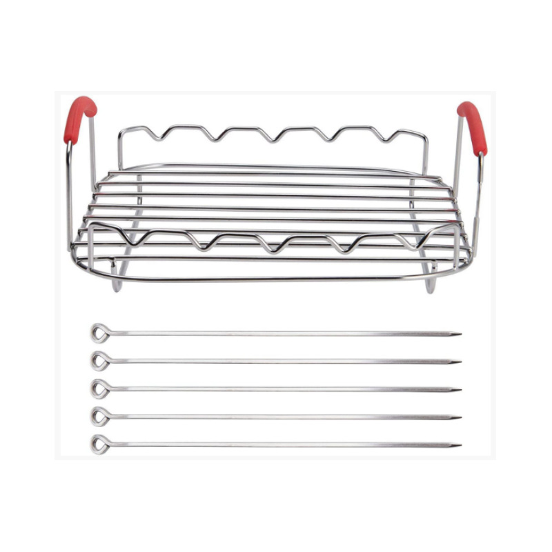 국경 간 새로운 에어 프라이어 액세서리 인스턴트 포트 액세서리 9 인치 스퀘어 5 핀 그릴 에어 프라이어