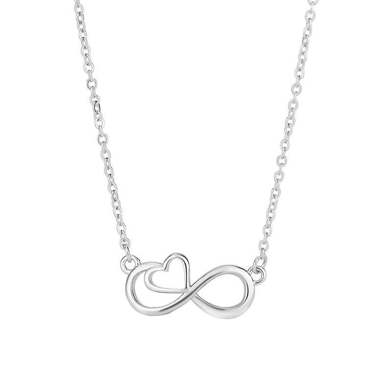 Minimalistische hart hanger ketting voor dames infinity 8_voghion.com