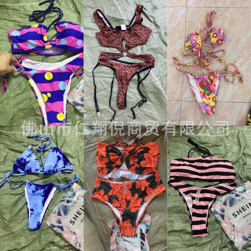 Shein comercio exterior transfronterizo de moda europea y americana trajes de baño de cola misceláneos estilo de lote mixto más armario africano bajo precio