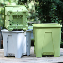 加厚方口徑塑料花盆方形控根盆方盆青山盆高腳透氣加厚