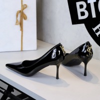 2279-A1 Wind Pointed Ultra High Heel Shallow Mouth Fine Heel Sexy and Elegant Metal Buckle Decorative Single Shoe