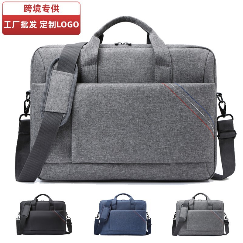 Source Factory Wholesale Men's Laptop Bag Business Briefcase Women's Shoulder Crossbody Bag Notebook Bag Logo
