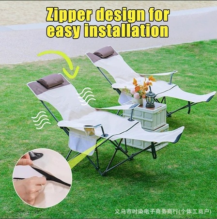Folding Camping Chair Beach Chair Luar Ruangan Kursi Lipat Berkemah Pantai Portabel