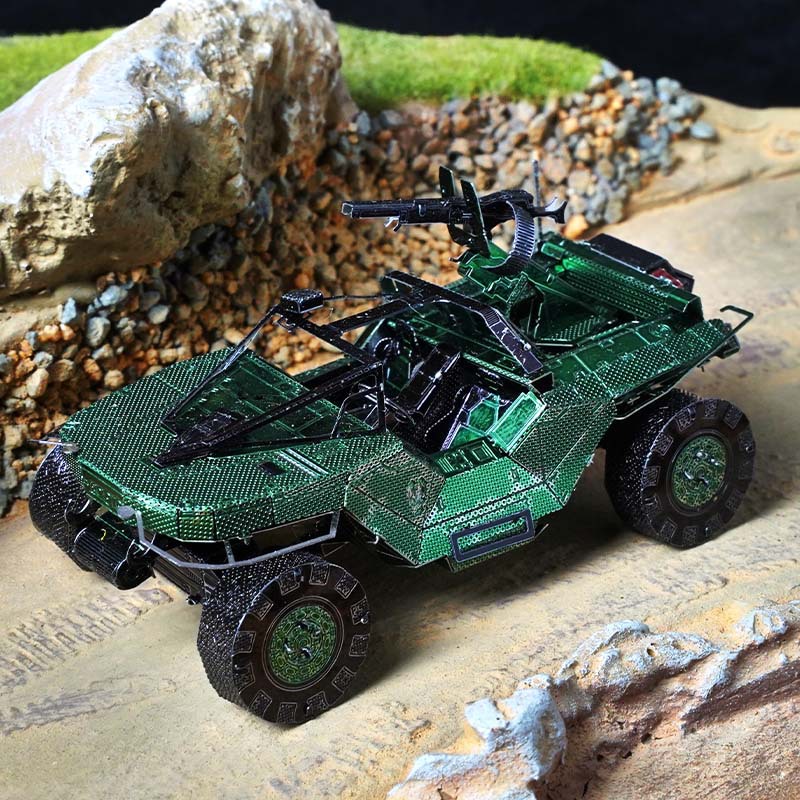 Estatua mágica de acero al por mayor rueda de luz HALO simple metal DIY modelo de montaje 3D mini Nano tridimensional rompecabezas hecho a mano