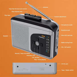 ezcap234 EVA磁带随声听 卡带机 录音机 英语磁带播放器