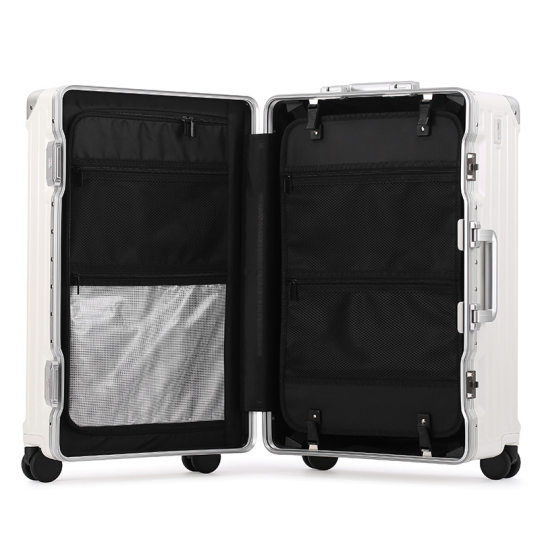 Large-capacity aluminum frame trolley case 32 inch USB dual-charge multifunctional luggage case universal wheel suitcase stool case