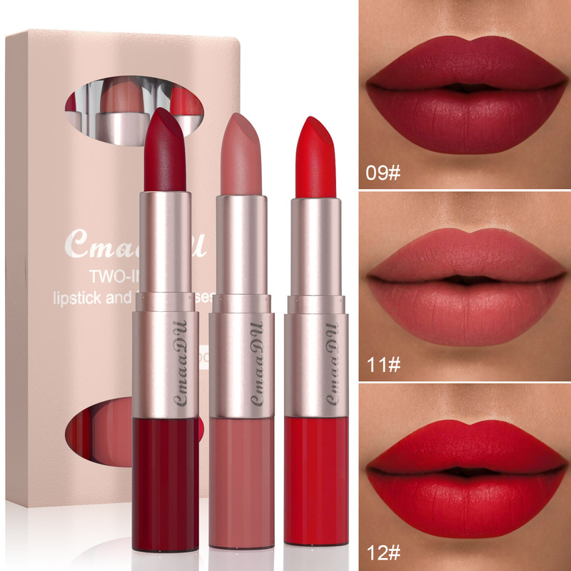 Cmaadu 3-Pack 2-in-1 Lipstick and Lip Gloss. Please Check! Link for Disclaimer - Exclusively for Foreign Trade
