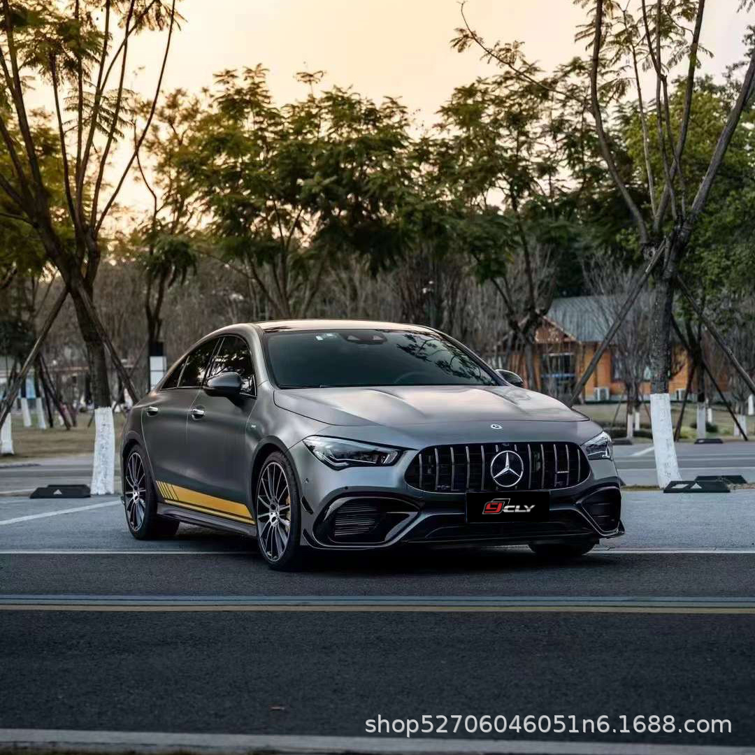 Suitable for Mercedes-Benz CLA(W118)20-23 modified AMG CLA45 front bar, middle net and rear bar, rear lip and tail throat