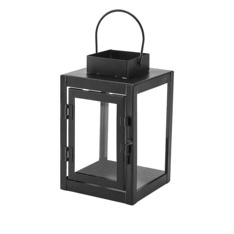 Transfronterizo simple candelabro de metal de la vendimia pintura lámpara de viento de hierro decoraciones de la boda de navidad de suministro directo de fábrica