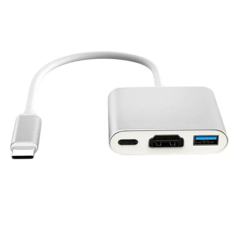 卸売 Type-c to HD スリーインワン拡張ドック TV プロジェクターアダプター 1 対 3 拡張ドック|undefined