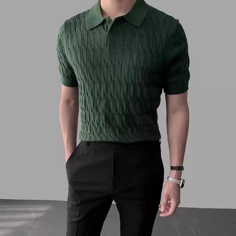 Men's Short Sleeve Polo Shirt - Breathable Slim Fit Casual T-Shirt For Summer, Lightweight & Comfortable, Modern Minimalist Style_voghion.com