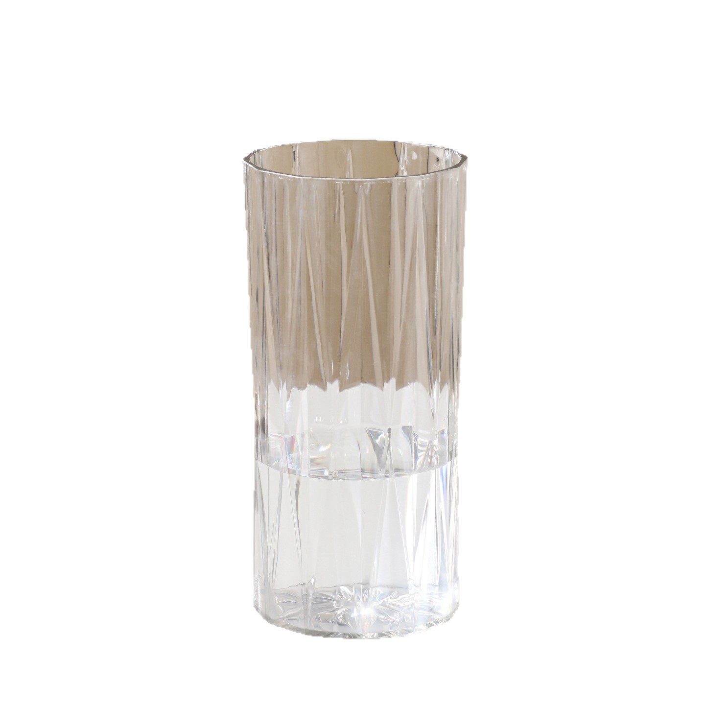 Jarrón de cristal transparente acrílico, patrón vertical anti-caída, decoración de jarrón, arreglo floral en la sala de estar, sentido avanzado, simple nuevo