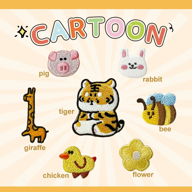 (Wholesale), cartoon cute accessory, with embroidery, DIY