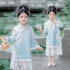 女童旗袍2025新款儿童古风超仙襦裙女宝古装裙子春秋新中式连衣裙
