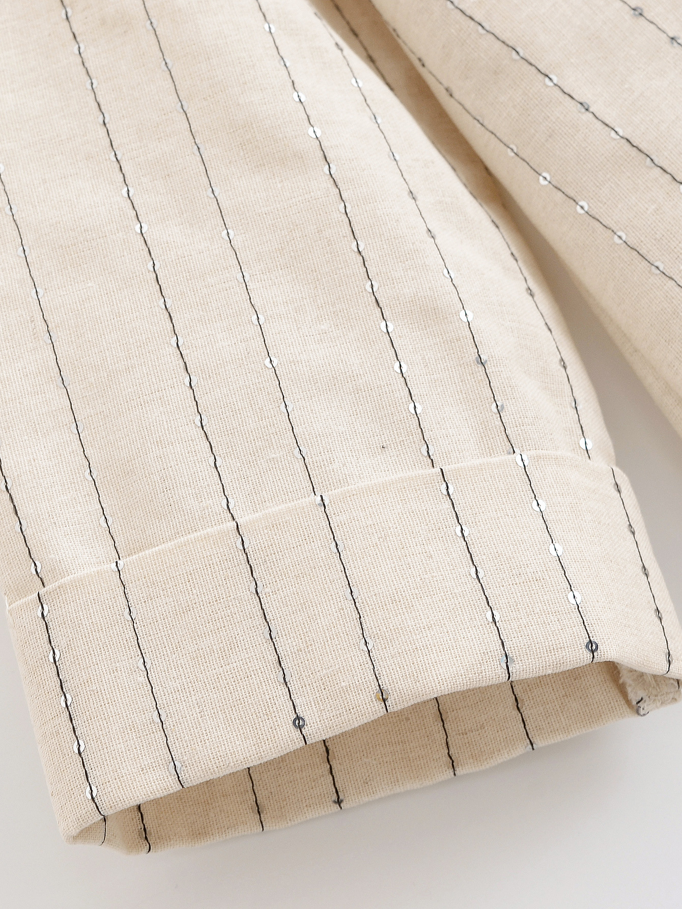 GraceChic Za Cross-Border Women's New Set Blazer + Sequin Striped Casual Pants_voghion.com