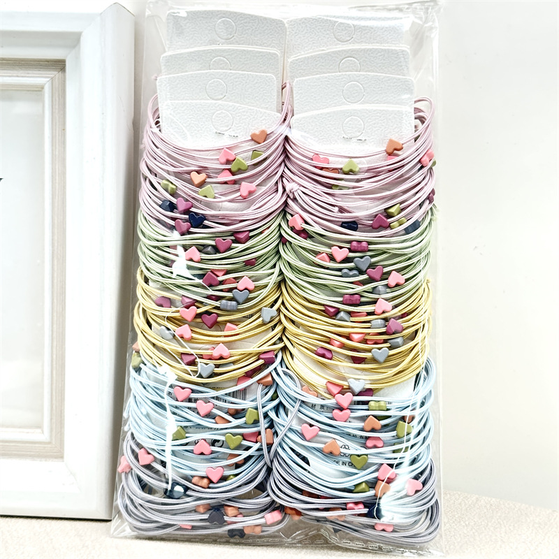 5 tarjetas de pedido no están desactualizadas tres en uno tubo de cuero negro banda para el cabello Banda de goma 1 yuanes 2 yuanes tienda de accesorios para el cabello accesorios para la cabeza