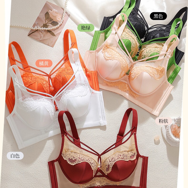 372 # Mesh Glossy Satin Cup, No Rims, No Constraints, Push-Up Small Breast Underwear, Light and Breathable Adjustable Bra 372 # Mesh Glossy Satin Cup, No Rims, No Constraints, Push-Up Small Breast Underwear, Light and Breathable Adjustable Bra