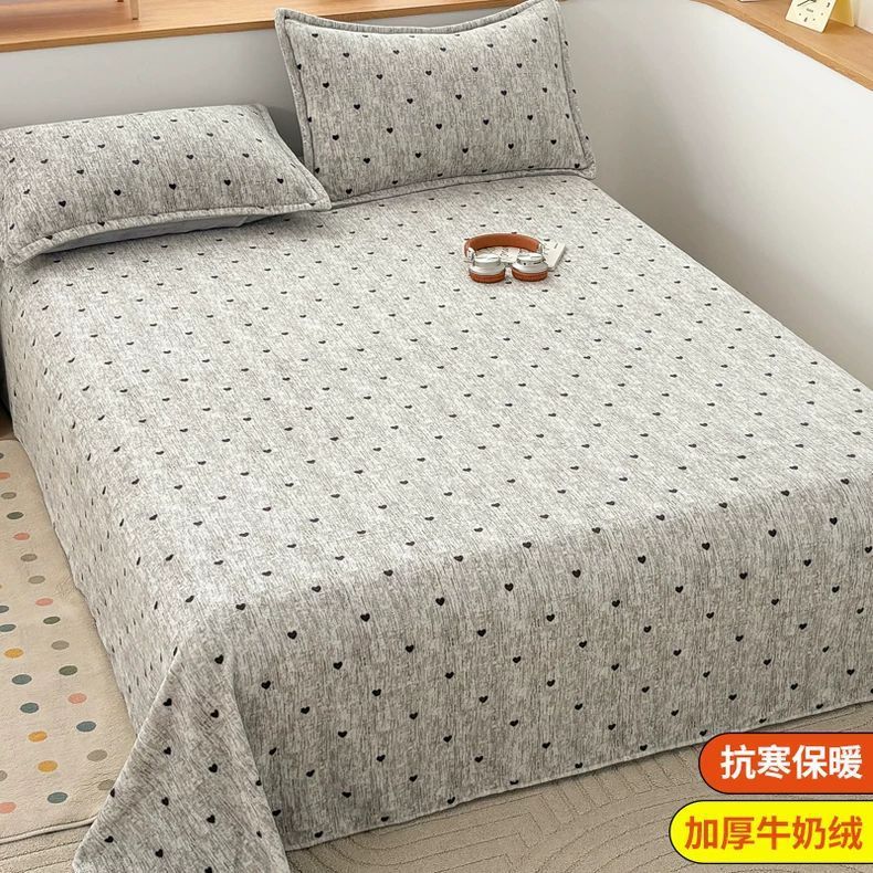 Invierno leche de lana de coral sábanas de lana de una sola pieza brida de lana de lana dormitorio una sola manta gruesa de lana de invierno