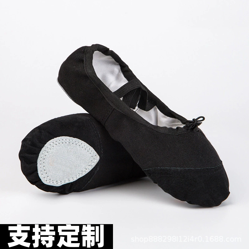 Wholesale Adult Dance Shoes Soft Sole Practice Shoes Non-Slip Black Classical Dance Children's Chinese Dance Ballet Shoes