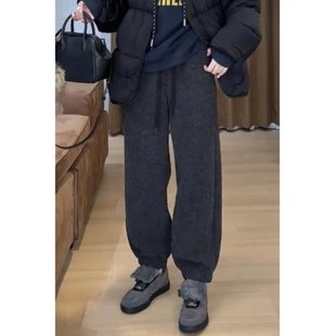Fleece-Lined Thickened Harem Pants for Women, Spring 2025 New Style, Jogger Pants for Pear-Shaped Body, Plus-Size Wide-Leg Pants