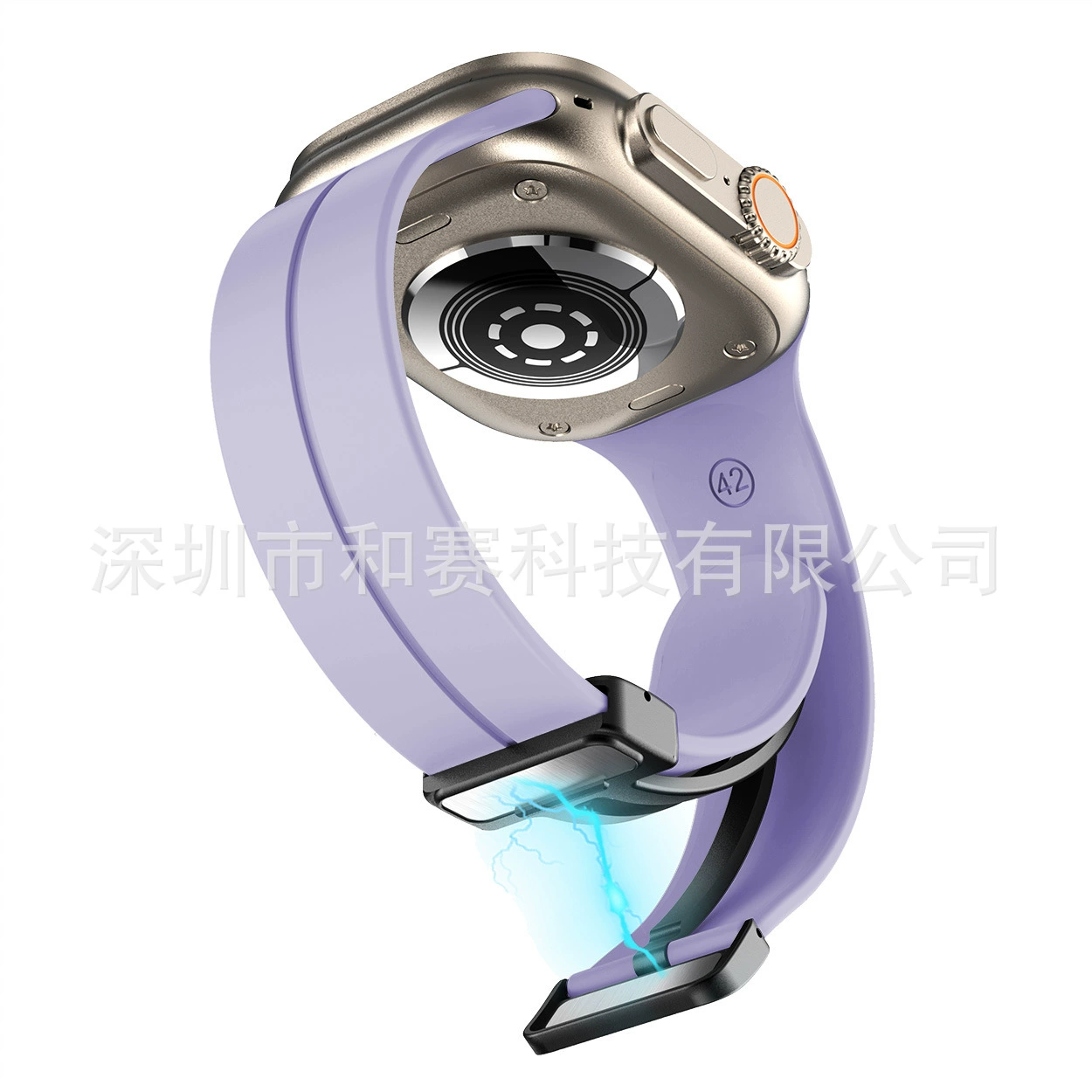 Подходит для Apple Watch поколений 1–8, магнитный силиконовый ремешок со складывающейся застежкой, ремешок с магнитной складной пряжкой для Apple Watch