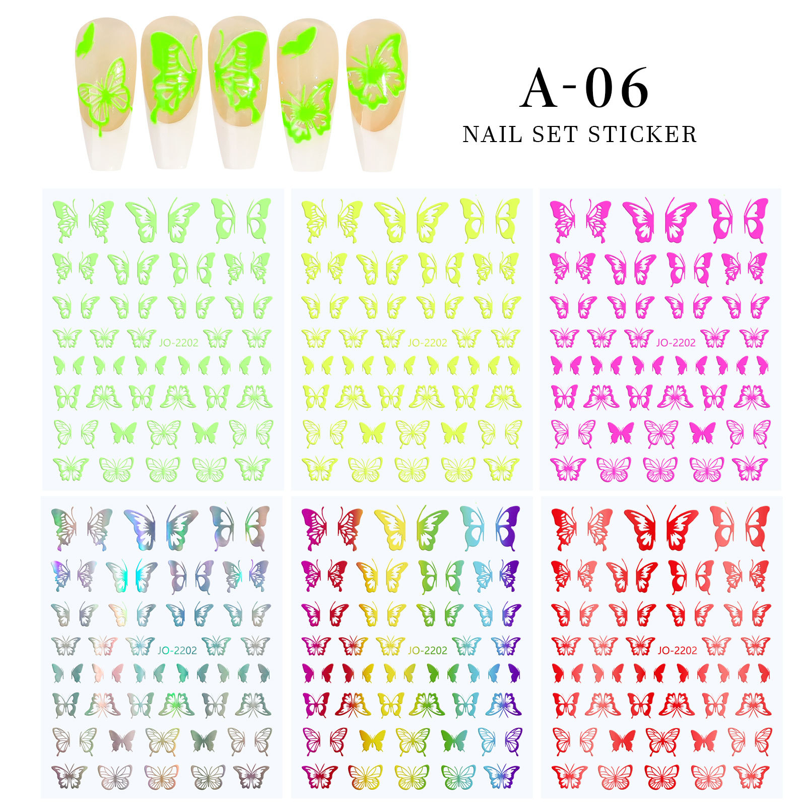 Style Simple Papillon Autocollants Accessoires Pour Ongles 1 Pièce display picture 8