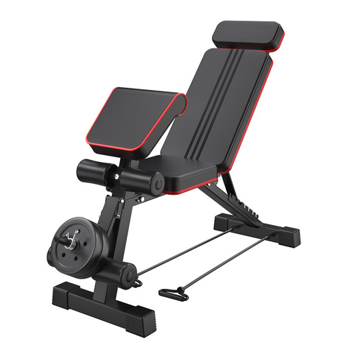 Dumbbell Bench Press Male Supine Sit-Up Assistant Home Gym Chair Foldable Multifunctionary Preacher Bench