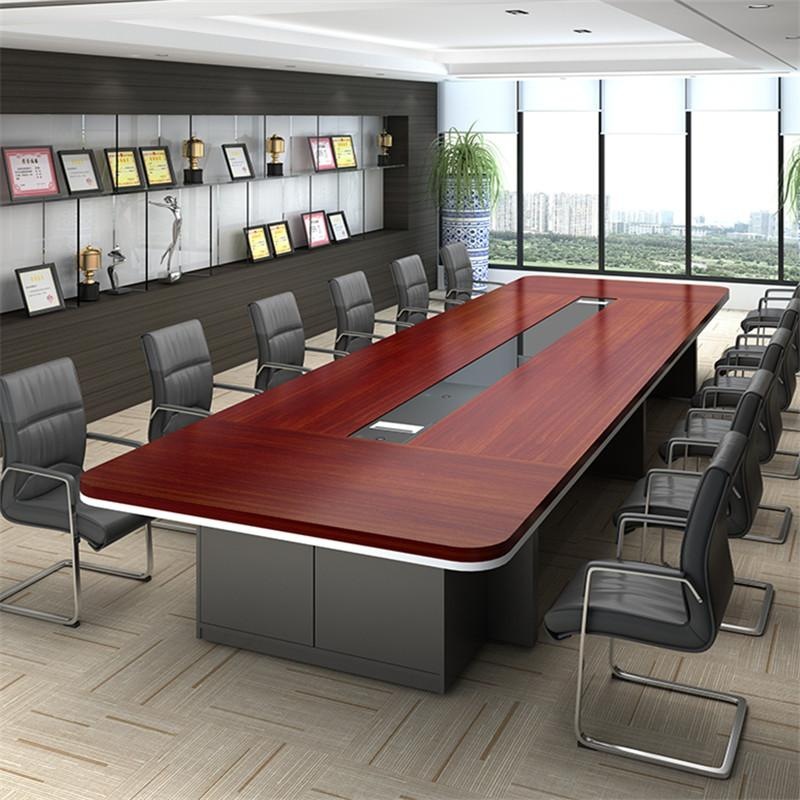 Mesa de conferencias grande y moderna, mesa larga para oficina, reuniones, capacitaciones o recepción, diseño minimalista