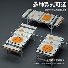 木工工作台多功能推台倒装锯便携台锯小型升降操作台折叠木工锯台