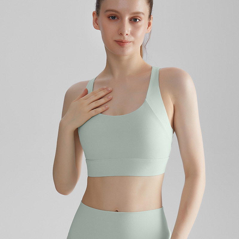 [personalizada] nueva ropa interior deportiva de alta resistencia mujer taza fija I-shape belleza cinturón de hombro chaleco de yoga