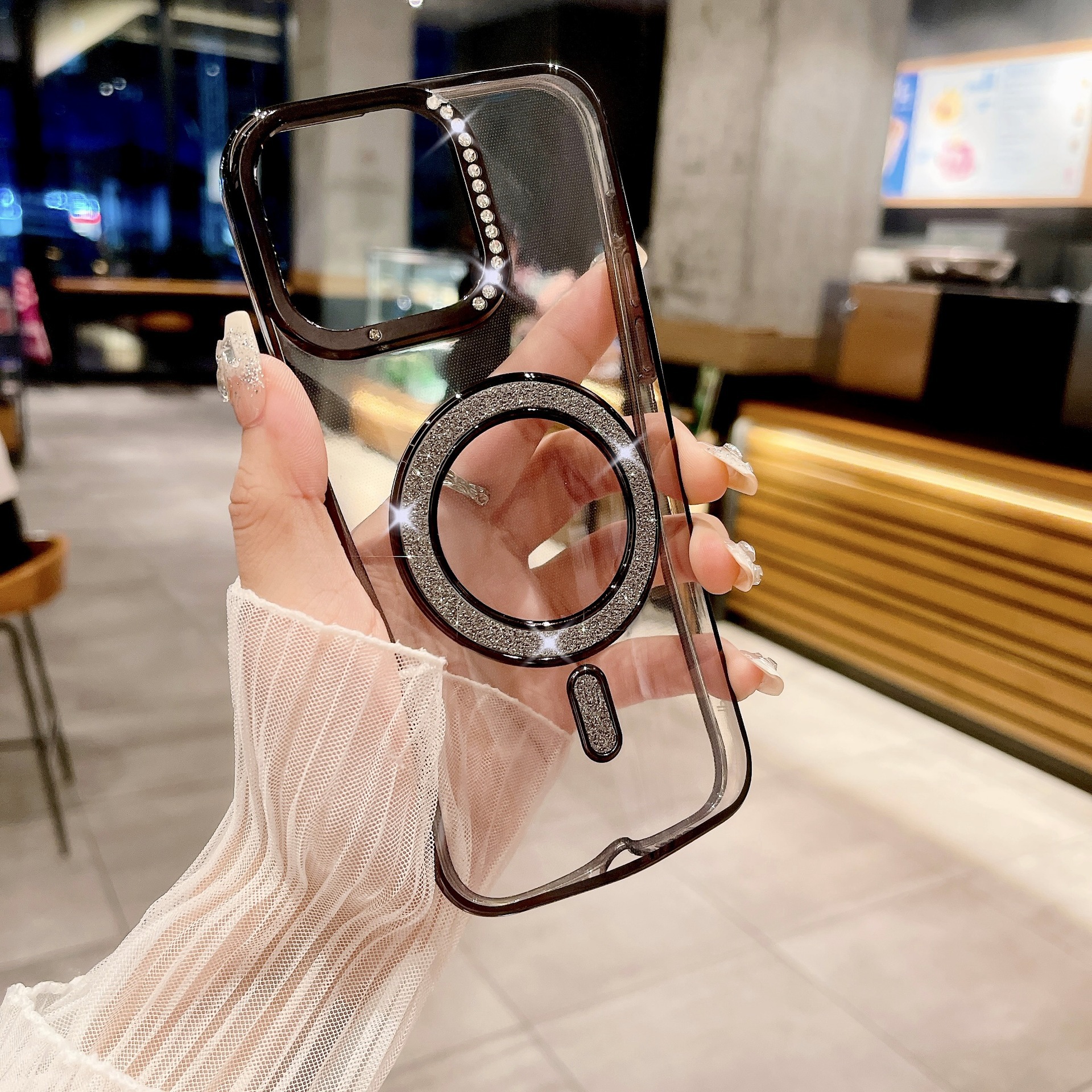 Lentes de diamante galvanizadas Case X para Apple 17 ProMax Case iPhone 16 Pro Premium Sense 15 image 4